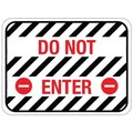 5S Supplies Do Not Enter Floor Sign 20in Diameter Non Slip Floor Sign FS-DONOEN-20